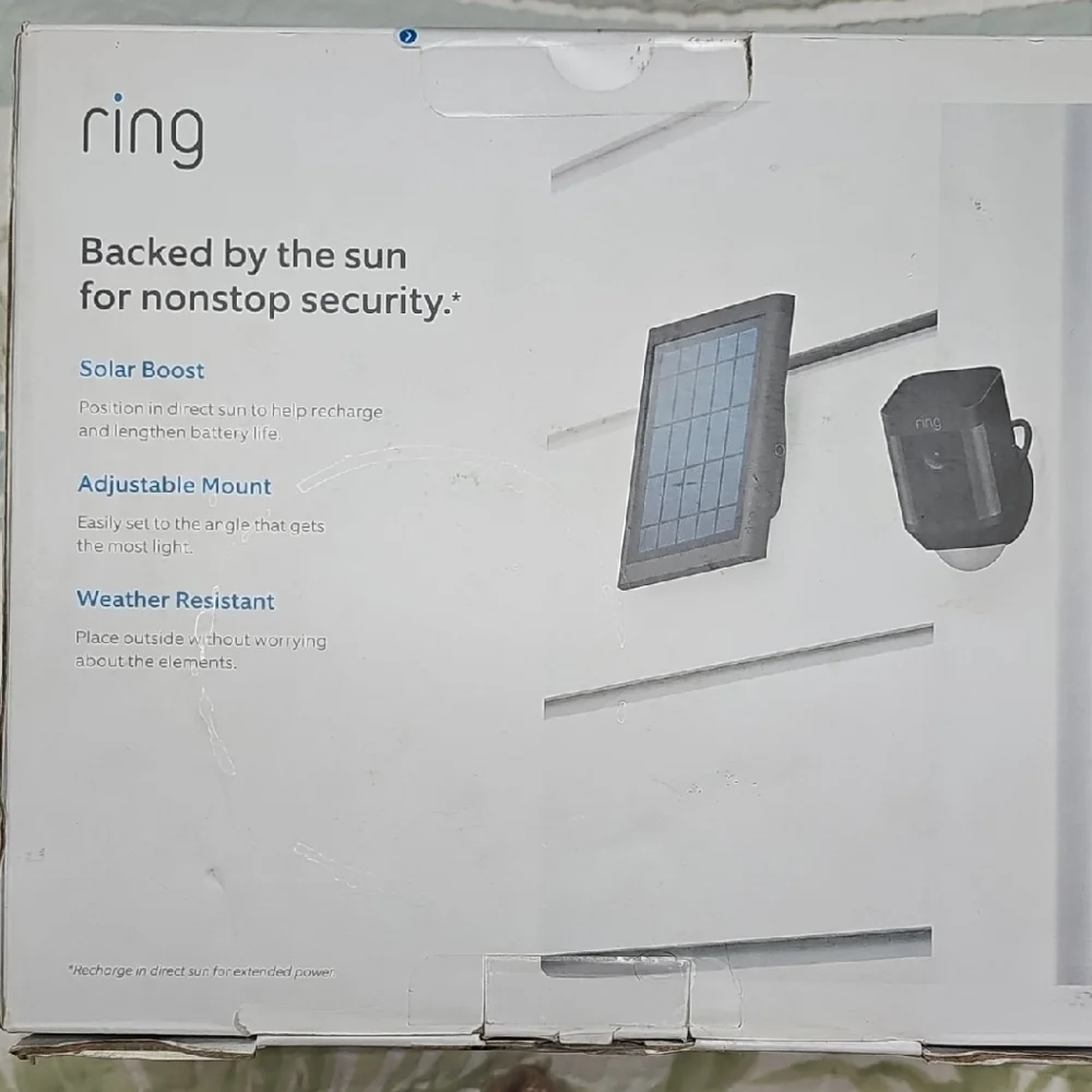 Ring Black Solar Panel for Security Devices